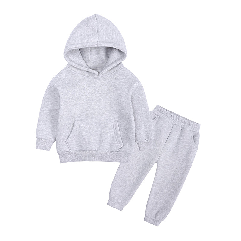Ensemble bébé et enfant à capuche en coton