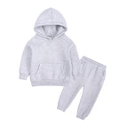 Ensemble bébé et enfant à capuche en coton