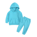 Ensemble bébé et enfant à capuche en coton