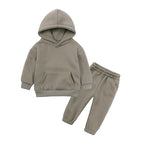 Ensemble bébé et enfant à capuche en coton