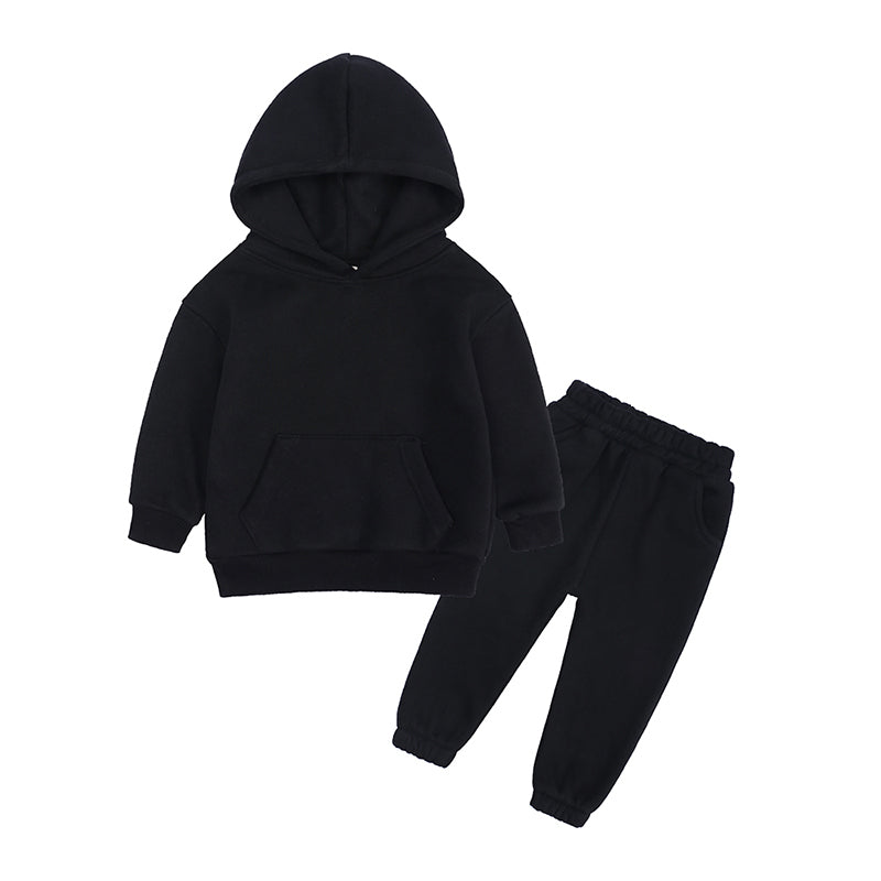 Ensemble bébé et enfant à capuche en coton