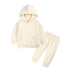 Ensemble bébé et enfant à capuche en coton