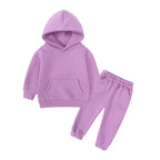 Ensemble bébé et enfant à capuche en coton