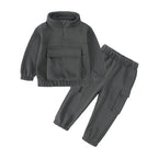 Ensemble bébé et enfant en coton avec poches