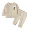 Ensemble enfant sweat fleuri et pantalon en coton