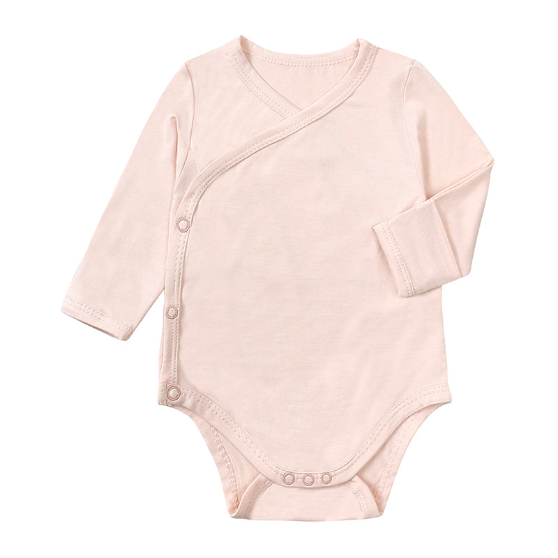 Body bébé croisé à manches longues en viscose de bambou