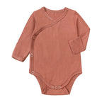 Body bébé croisé à manches longues en viscose de bambou