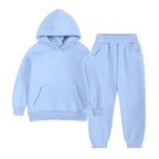 Ensemble bébé et enfant à capuche en coton