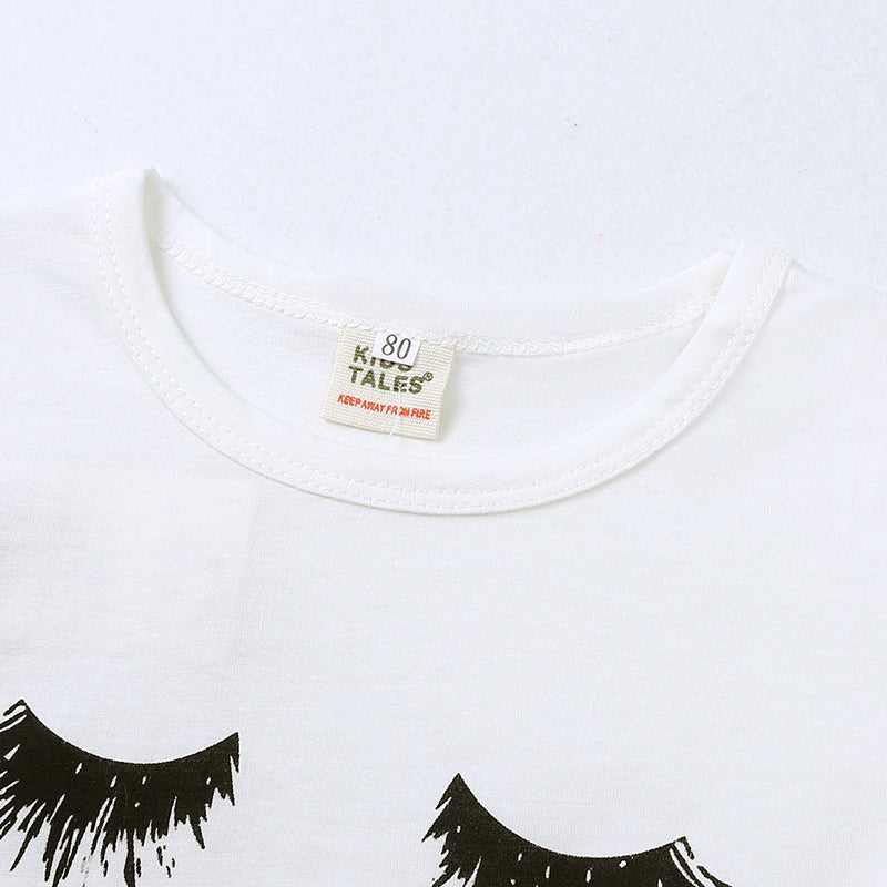 Kid's cotton T-shirt with face print