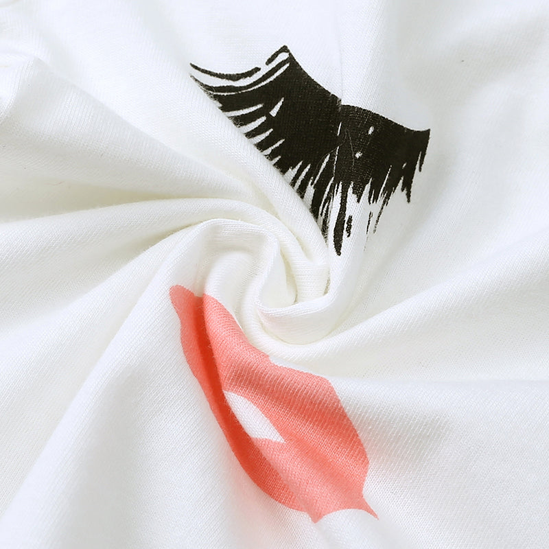 Kid's cotton T-shirt with face print