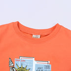 Sweat-shirt enfant en coton  Dinosaure Statue de la Libert