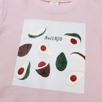 Kids' cotton sweatshirt with avocado print