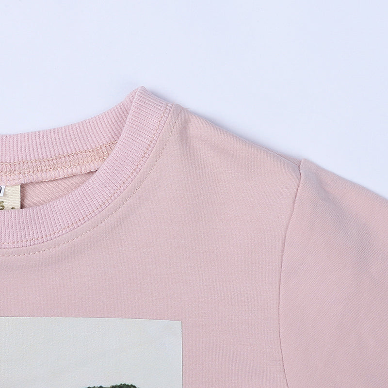 Kids' cotton sweatshirt with avocado print