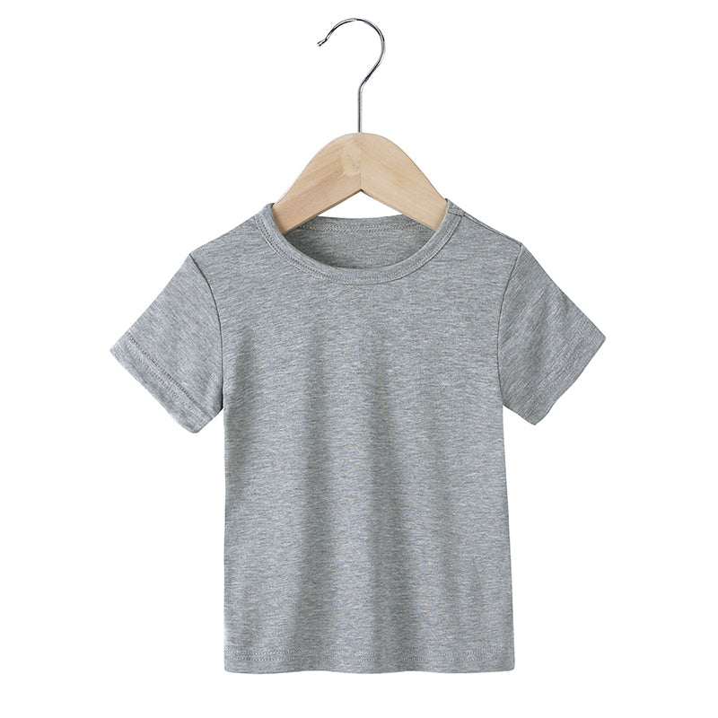 T-shirt bébé et enfant à manches courtes en coton