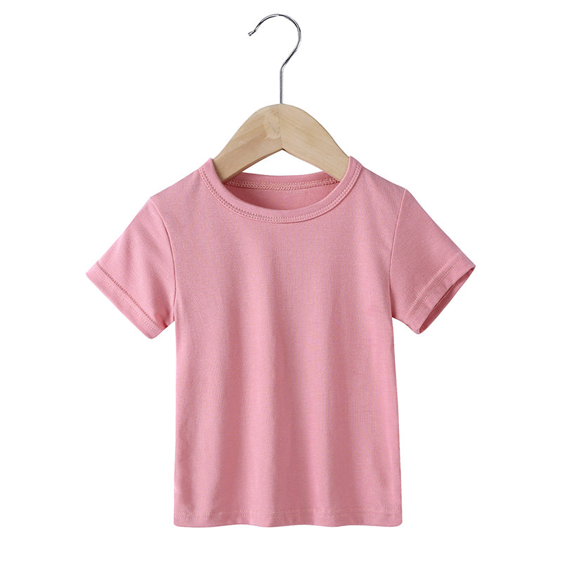 T-shirt bébé et enfant à manches courtes en coton