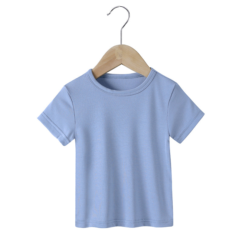 T-shirt bébé et enfant à manches courtes en coton