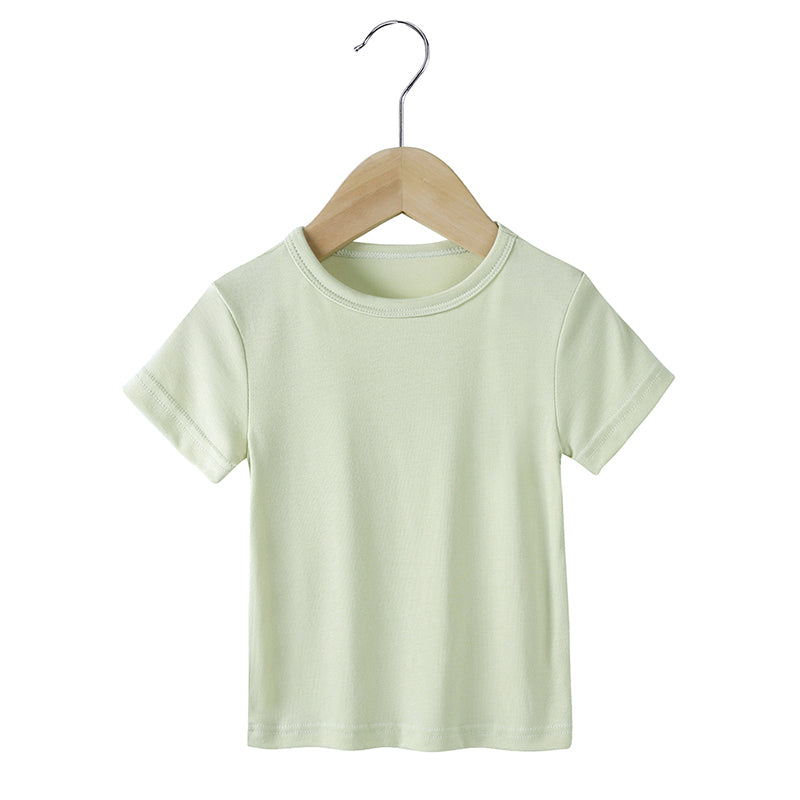 T-shirt bébé et enfant à manches courtes en coton