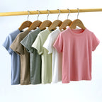 T-shirt bébé et enfant à manches courtes en coton