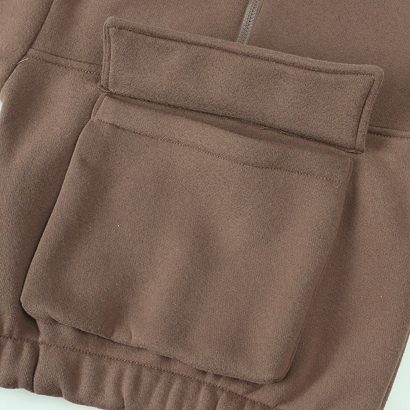 Ensemble bébé et enfant en coton avec poches