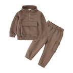 Ensemble bébé et enfant en coton avec poches