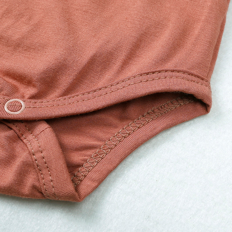 Body bébé croisé à manches longues en viscose de bambou