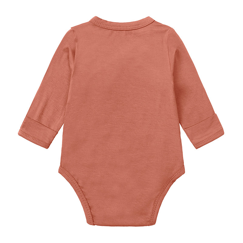 Body bébé croisé à manches longues en viscose de bambou