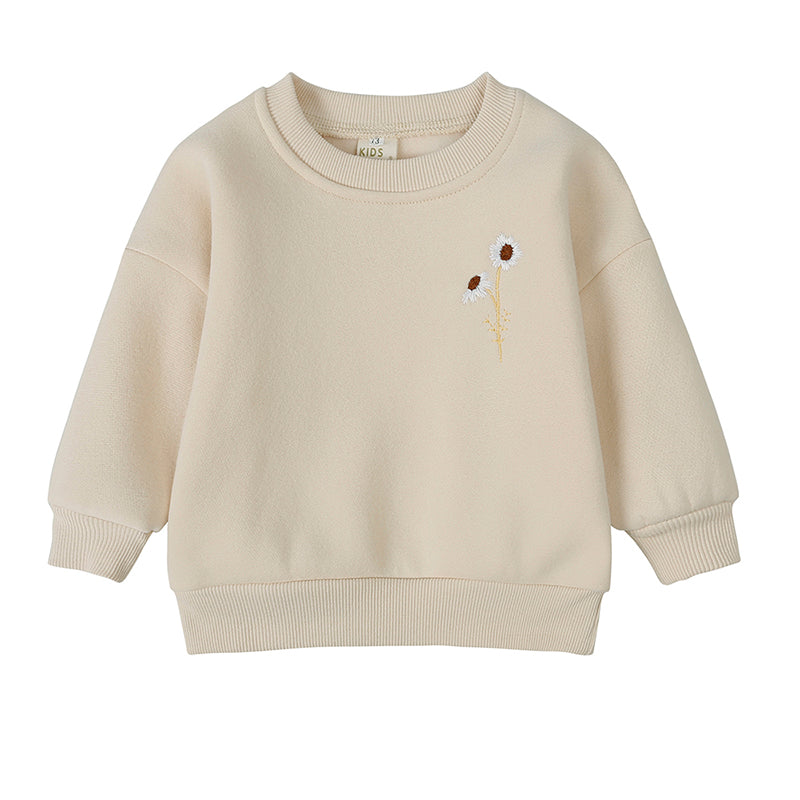 Ensemble enfant sweat fleuri et pantalon en coton