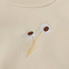 Ensemble enfant sweat fleuri et pantalon en coton
