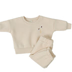 Ensemble enfant sweat fleuri et pantalon en coton