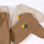 Ensemble enfant sweat fleuri et pantalon en coton
