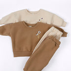 Ensemble enfant sweat fleuri et pantalon en coton