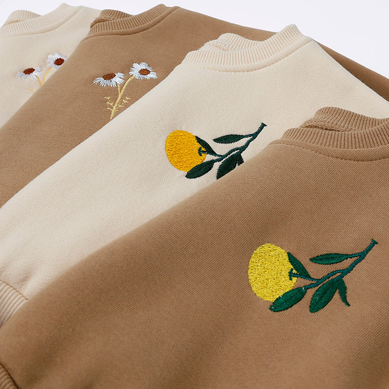 Ensemble enfant sweat fleuri et pantalon en coton