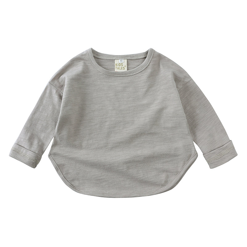 T-shirt bébé à manches longues en viscose de bambou