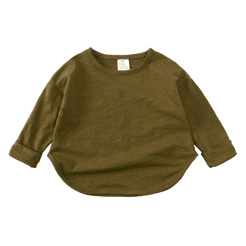 T-shirt bébé à manches longues en viscose de bambou