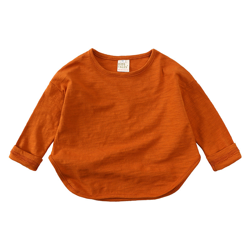 T-shirt bébé à manches longues en viscose de bambou