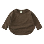 T-shirt bébé à manches longues en viscose de bambou