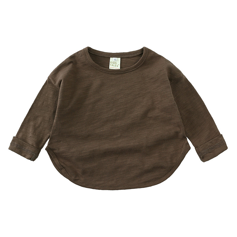 T-shirt bébé à manches longues en viscose de bambou