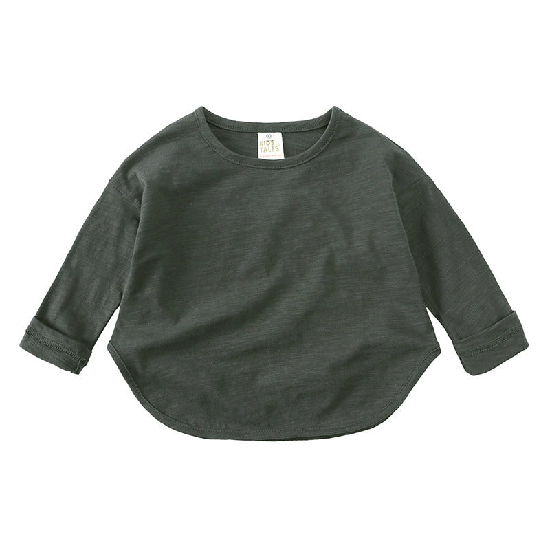 T-shirt bébé à manches longues en viscose de bambou