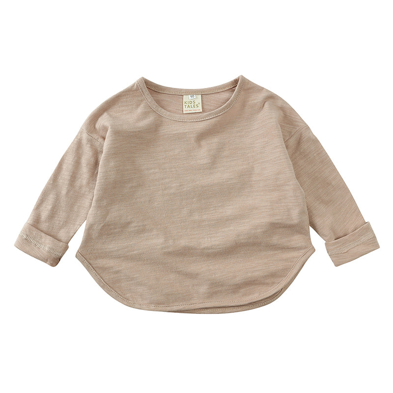 T-shirt bébé à manches longues en viscose de bambou