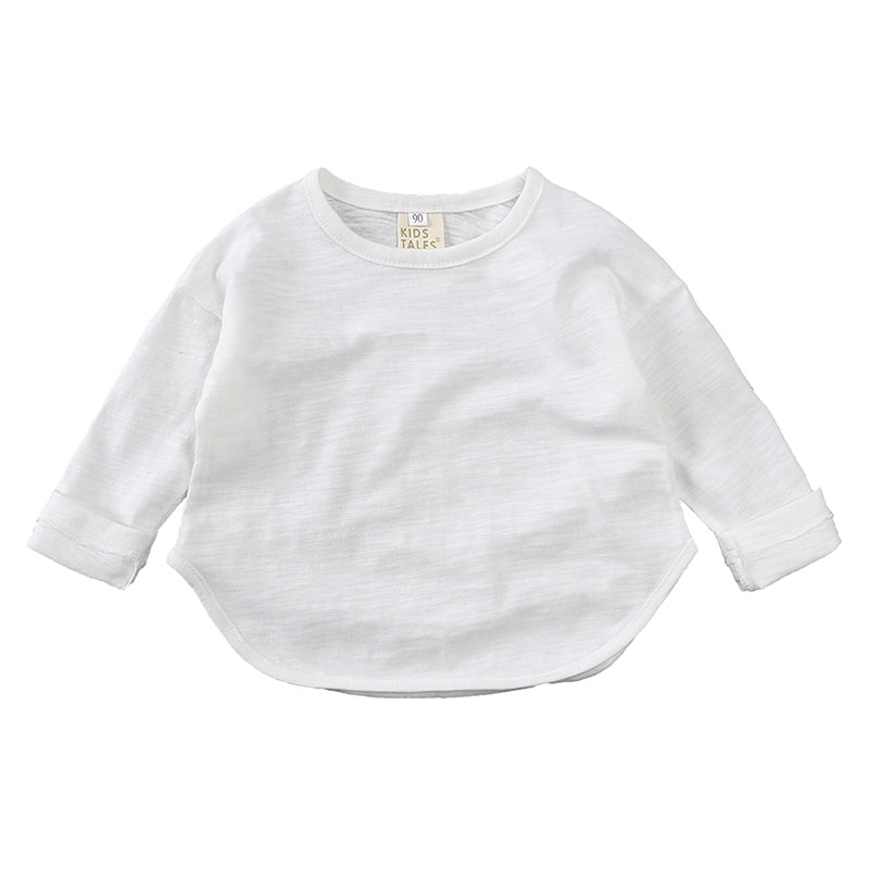 T-shirt bébé à manches longues en viscose de bambou