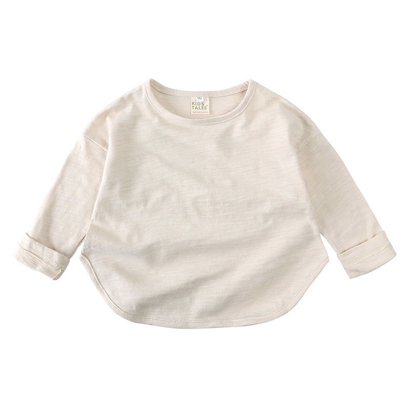 T-shirt bébé à manches longues en viscose de bambou