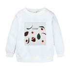 Kids' cotton sweatshirt with avocado print