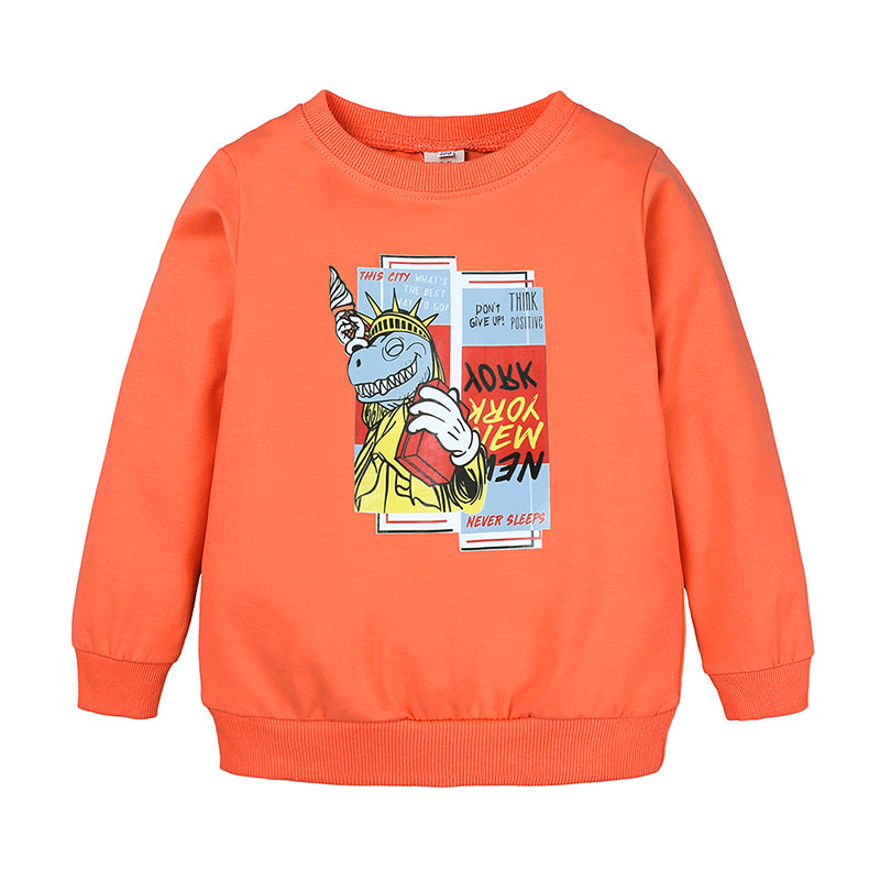 Sweat-shirt enfant en coton  Dinosaure Statue de la Libert