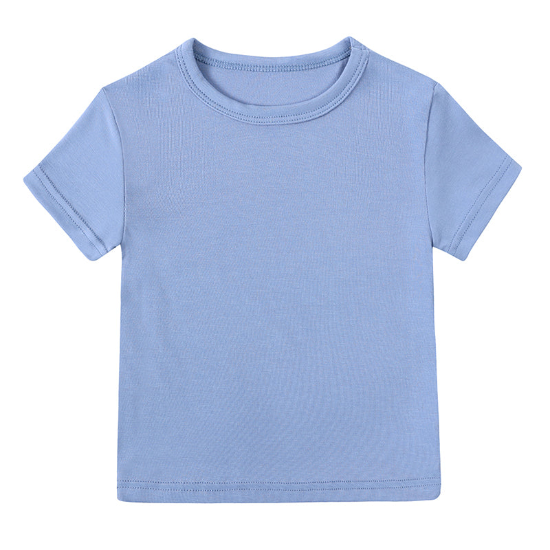 T-shirt bébé et enfant à manches courtes en coton