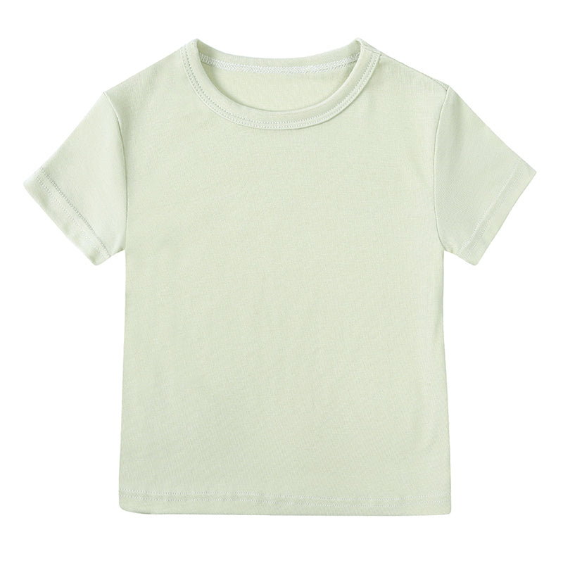 T-shirt bébé et enfant à manches courtes en coton