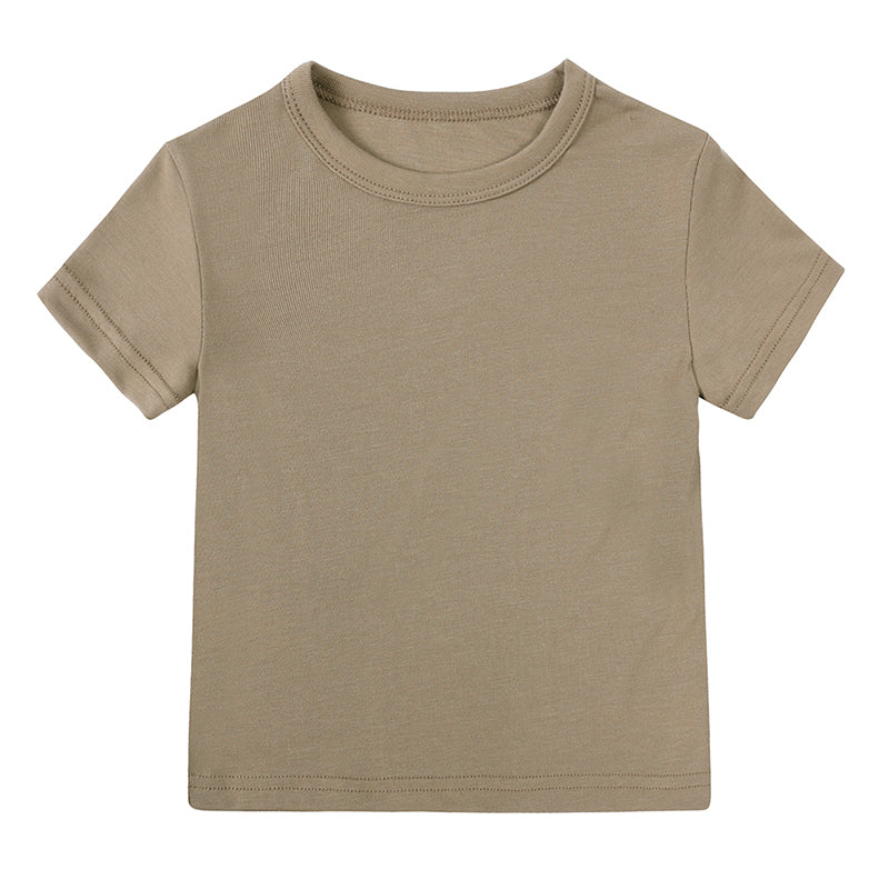 T-shirt bébé et enfant à manches courtes en coton