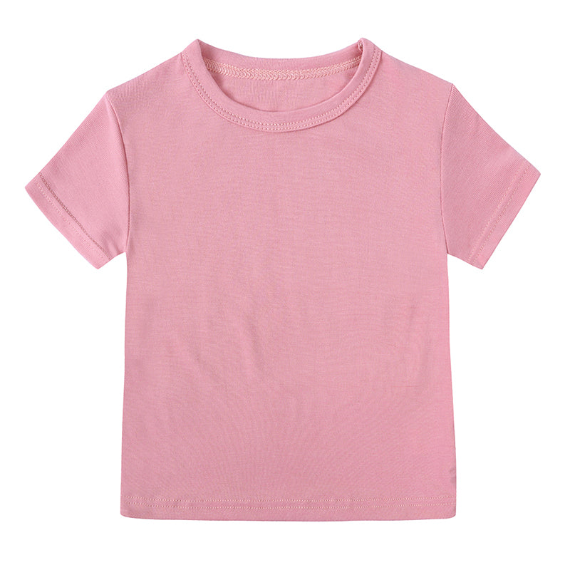 T-shirt bébé et enfant à manches courtes en coton