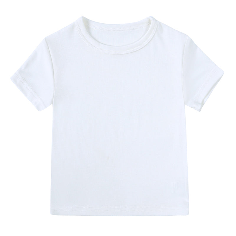 T-shirt bébé et enfant à manches courtes en coton