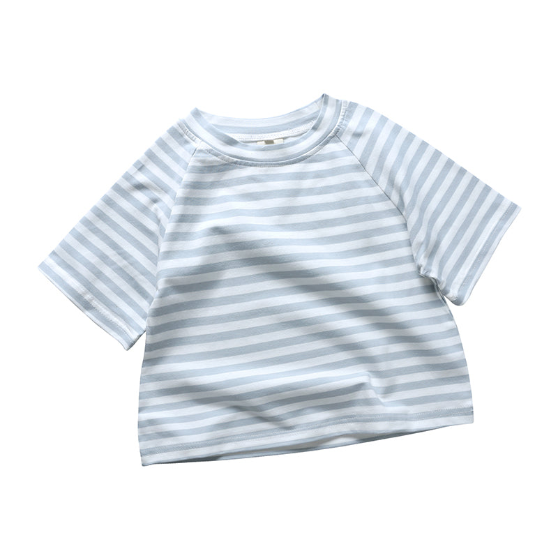 T-shirt bébé et enfant à rayures en coton
