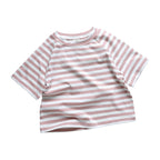T-shirt bébé et enfant à rayures en coton